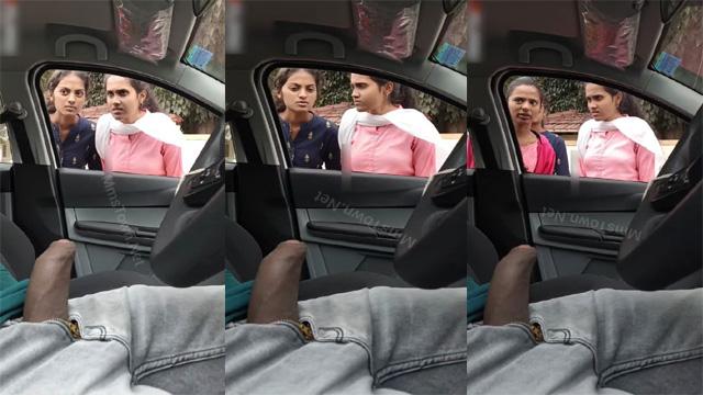 Real Guy Flashing Cock Infront College Girls Car - Auntymaza