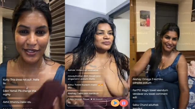 Mallu Reshma Rechu – Nip Slip Extended live Showing - Auntymaza