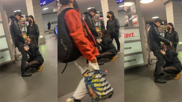Lovers Caught Giving – Blowjob in Metro Station Sex - Auntymaza