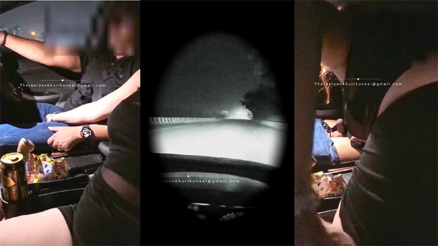 Maal Affair Girl Sex In Car – While Bf Riding on Road - Auntymaza