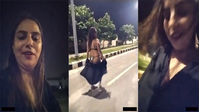 Indian Couple Striping On The Highways Video - Auntymaza